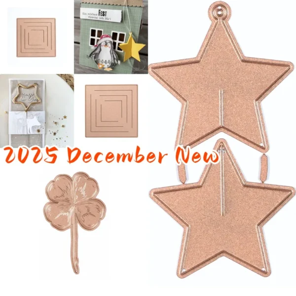 2025 new the Star Pendant Stamps 2025 New Metal Cutting Frame dies 2025 New Templates DIY Scrapbooking Paper Making Crafts Cuts