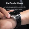 FKM Rubber Band for Apple Watch 46mm 45mm 44mm 42mm Sports Strap for Iwatch Ultra 2 1 49mm Series 10 9 8 7 Se 6 5 4 Bracelet