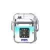 New Double Arc Waterproof Rechargeable Lighter Transparent Shell with Quartz Watch Lighter Cigarette Accessories Gift Wholesale