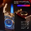 Windproof Inflatable Lighter Watch Cigar Lighter Outdoor Jet Double Tube Men's Small Tool Cigarette Accessories Torch Lighter