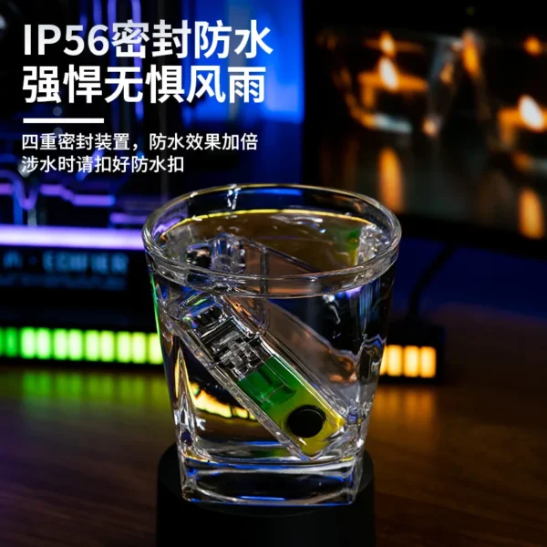 New Double Arc Waterproof Rechargeable Lighter Transparent Shell with Quartz Watch Lighter Cigarette Accessories Gift Wholesale