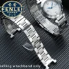 New stainless steel watchband for Cartier quick release watch strap with steel strap for men women PASHA series notch bracelet
